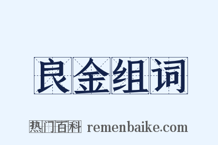 良金组词是什么意思的图片